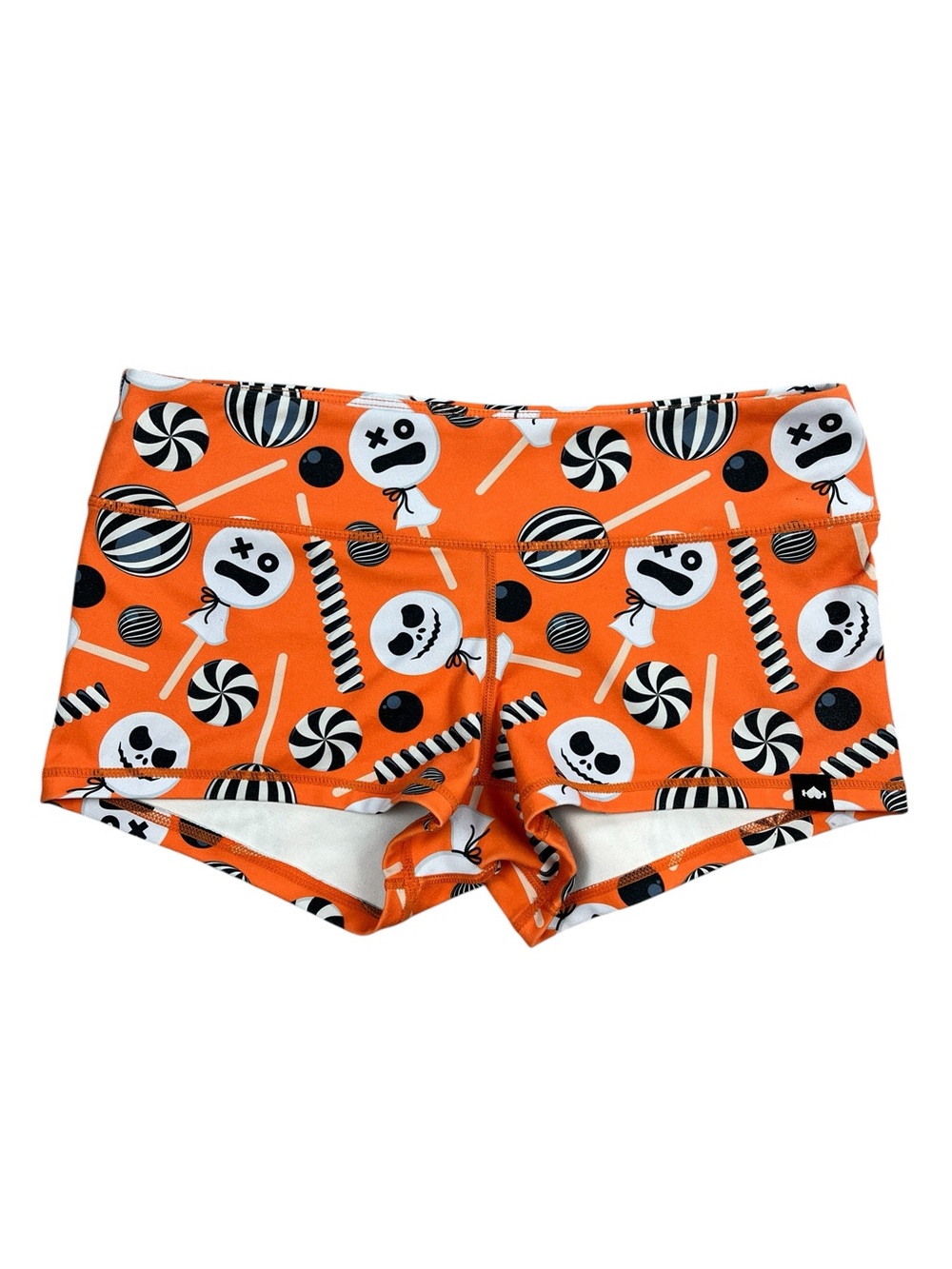 WodBottom Halloween Candy Skull Ghost Shorties Shorts Women’s Large CrossFit Gym